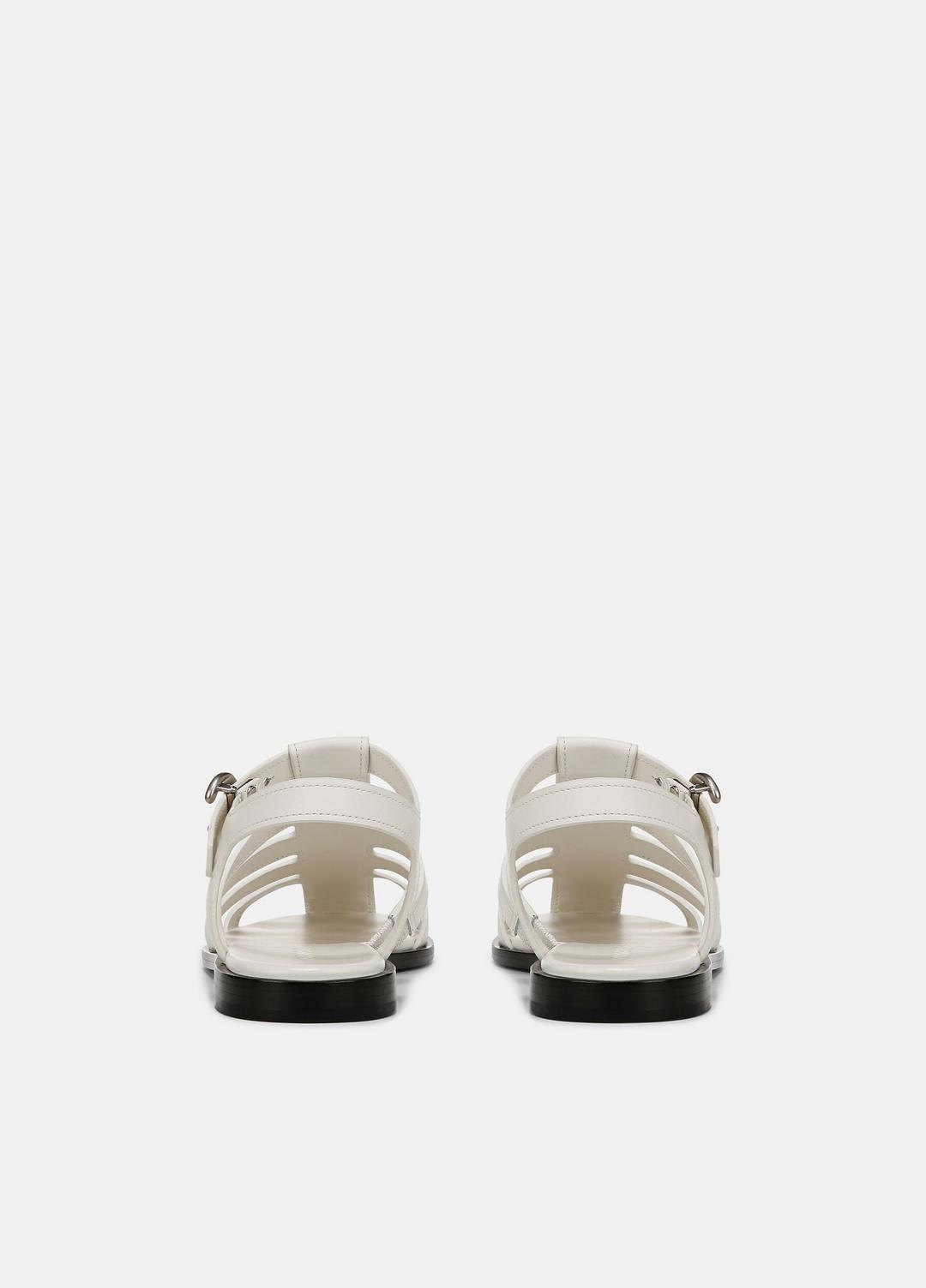 Melina Leather Fisherman Sandal in Shoes - MILK