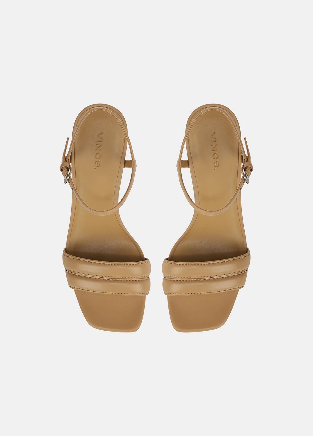 Prema Leather Wedge Sandal in Shoes - LIGHT SABLE
