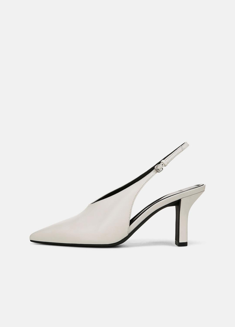 Devi Leather Slingback Pump in Shoes - MILK