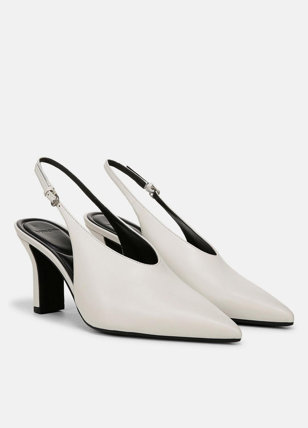 Devi Leather Slingback Pump in Shoes - MILK