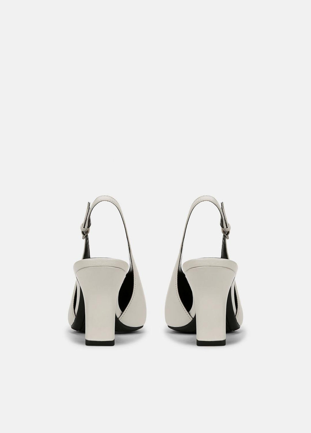 Devi Leather Slingback Pump in Shoes - MILK