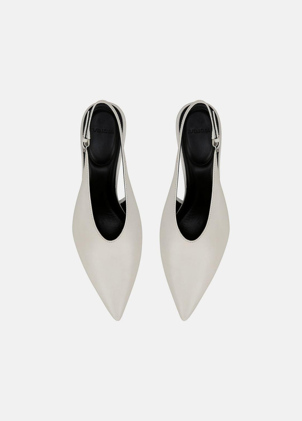 Devi Leather Slingback Pump in Shoes - MILK