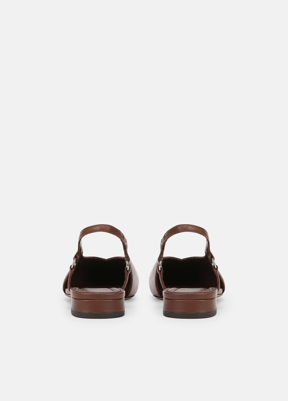 Ines Leather Slingback Flat in Shoes - COFFEE