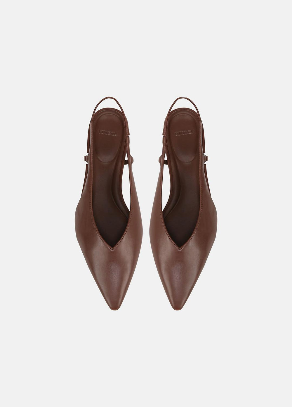 Ines Leather Slingback Flat in Shoes - COFFEE