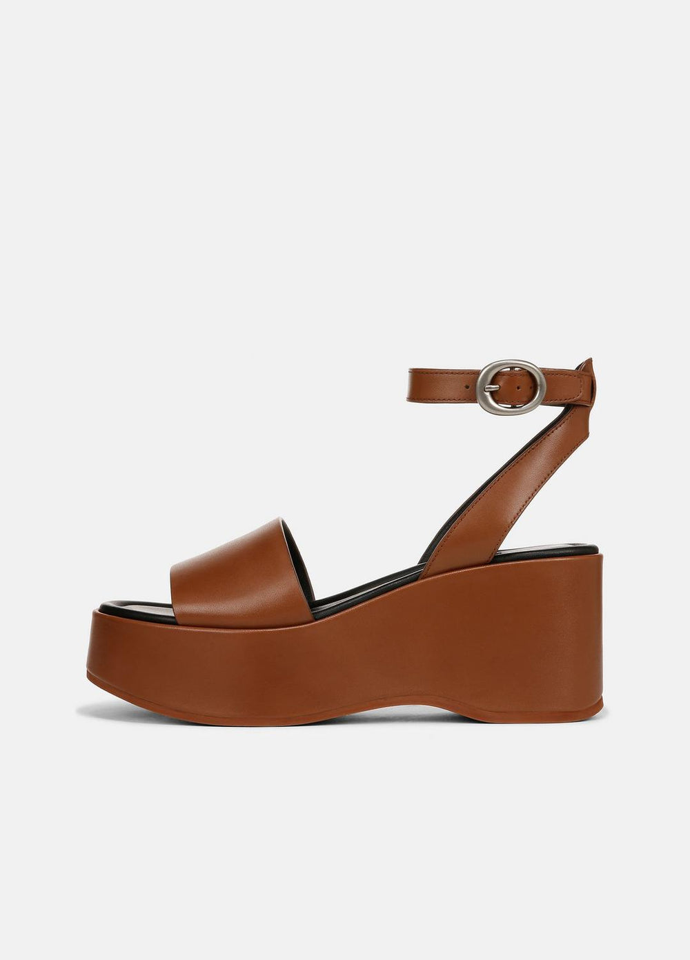 Phillipa Leather Platform Sandal in Shoes - SEQUOIA BROWN