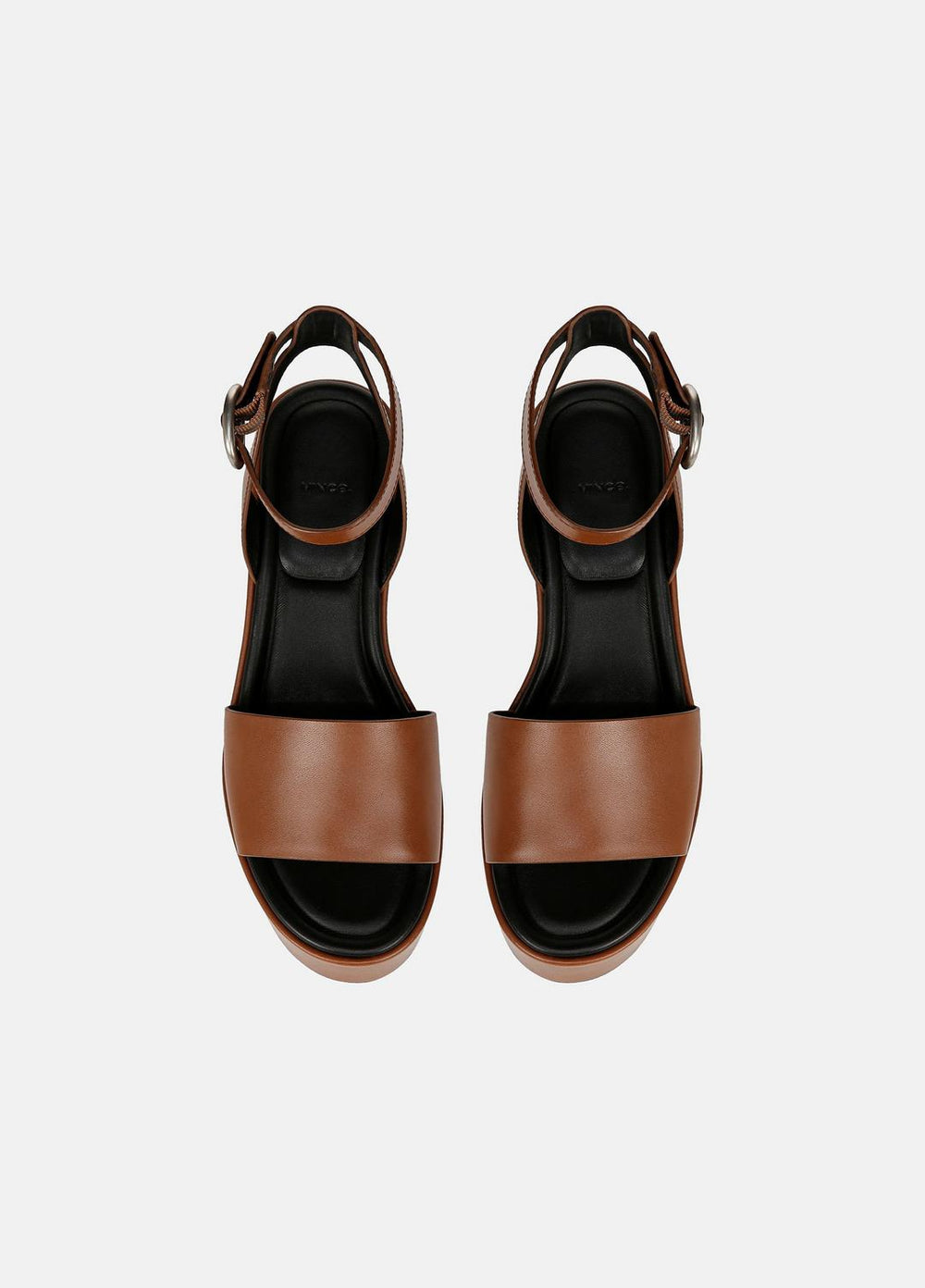 Phillipa Leather Platform Sandal in Shoes - SEQUOIA BROWN