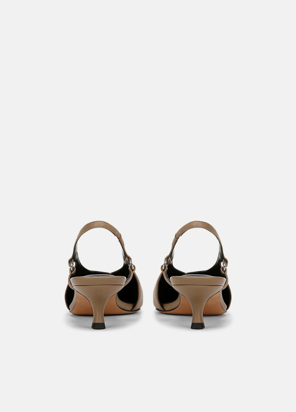 Sabrina Leather Slingback Kitten Heel in Shoes - SAND SHELL