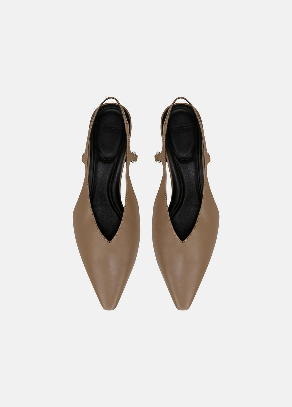Sabrina Leather Slingback Kitten Heel in Shoes - SAND SHELL
