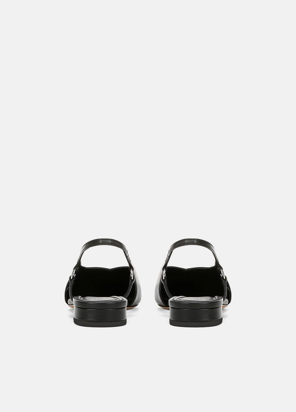 Ines Leather Slingback Flat in Shoes - BLACK