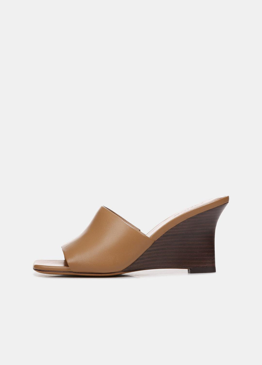 Pia Leather Wedge Sandal in Shoes - TAN